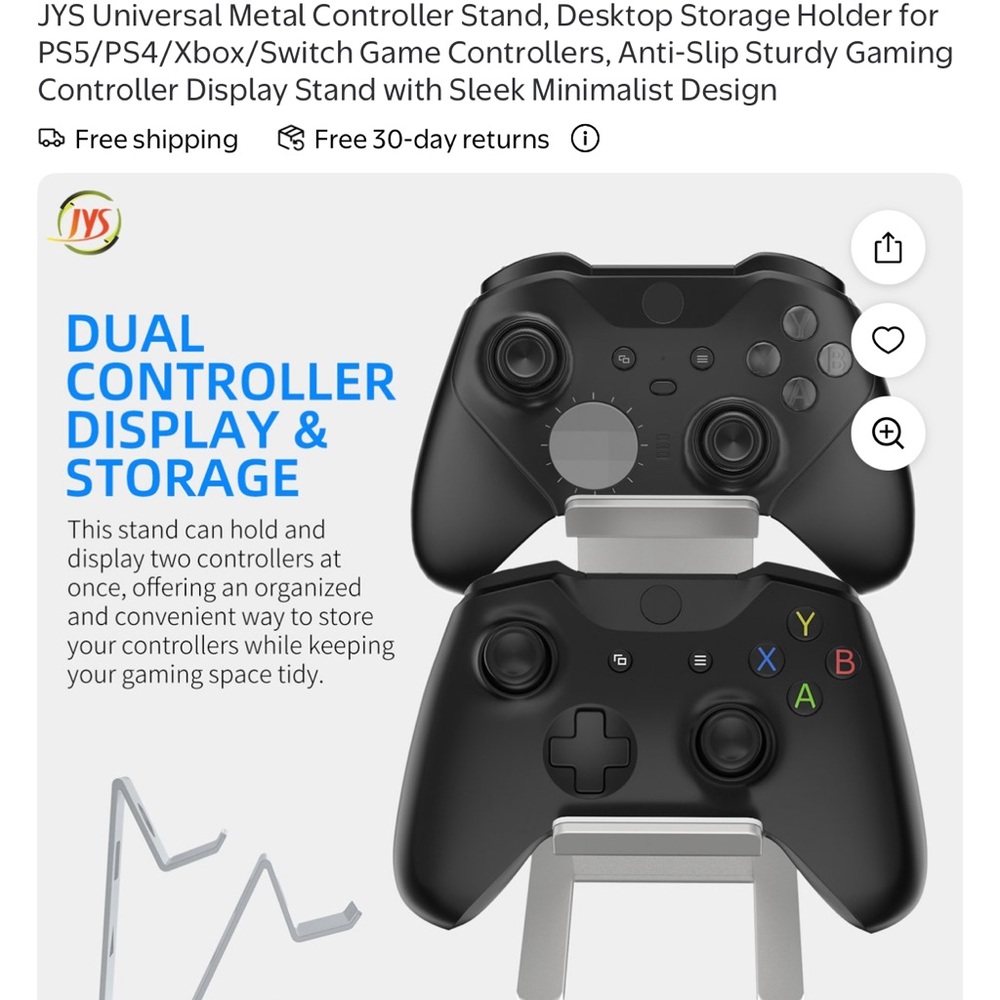 JYS Universal Metal Controller Stand, Desktop Storage Holder for PS5/PS4/Xbox/